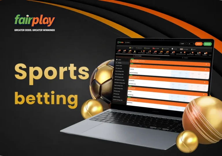 FairPlay sports betting markets displayed on a laptop beside footballs